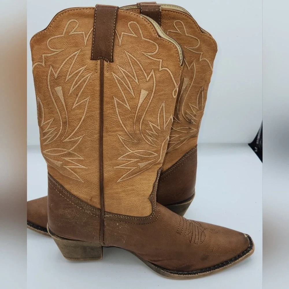 Smoky Mountain Women's Brown Western Boots Size‎ 9 Embroidered Detail